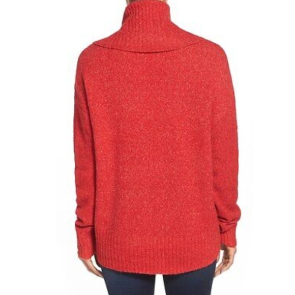NEW Women's Michael Kors Wool Drape Red Sweater L - Picture 17 of 17